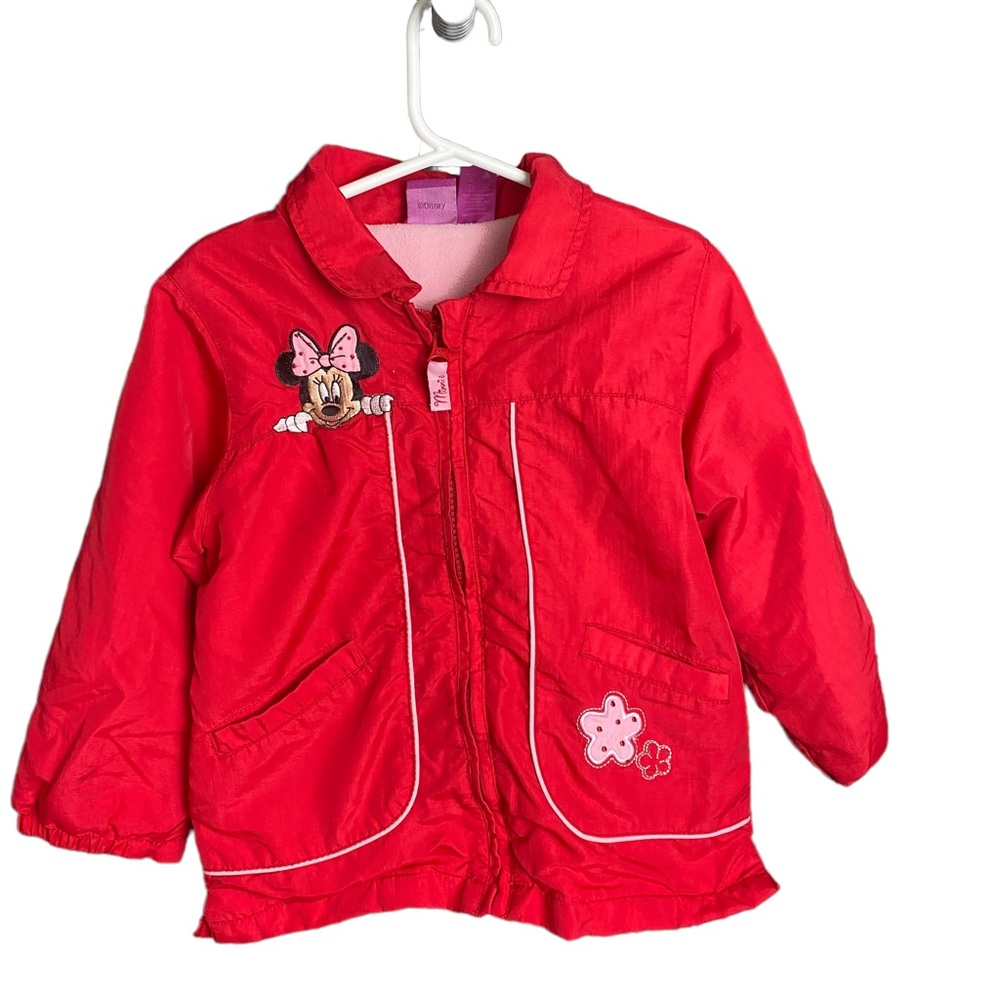 3/$20 DISNEY Minnie Mouse Red Zip Waterproof Jacket Size 3X